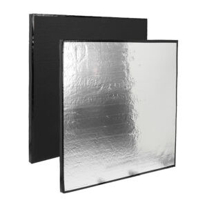 Polyboard Half 1.2×1.2m (4'x4′) Black & Silver 5cm