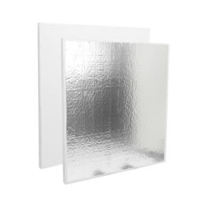 Polyboard Half 1.2×1.2m (4'x4′) White & silver 5cm